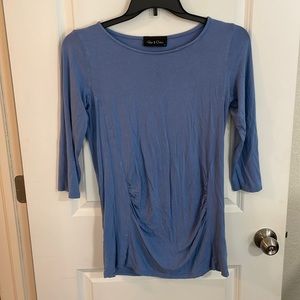 Light blue maternity top-b